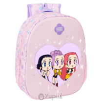 Mochila Pré-Escolar LEDS 3D Guerreiras K-Pop Demon Hunters