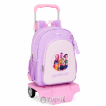 Trolley Escolar Mochila Guerreiras K-Pop Iconic com Trolley Adaptável