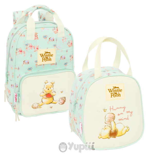 Conjunto Pré-Escolar Infantil Winnie The Pooh - Mochila e lancheira térmica