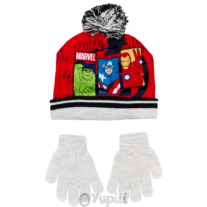 Conjunto Marvel Avengers Gorro e Luvas T.52