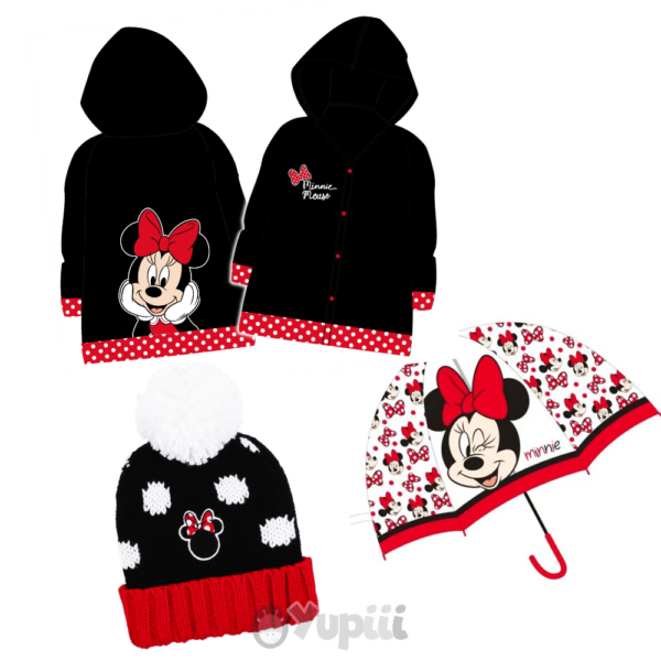 Conjunto Presente Inverno Minnie Mouse Disney - 3 Peças